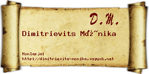 Dimitrievits Mónika névjegykártya