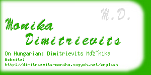 monika dimitrievits business card